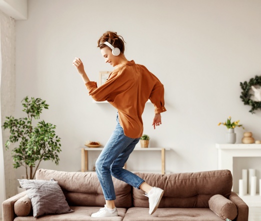 Dancing on the sofa