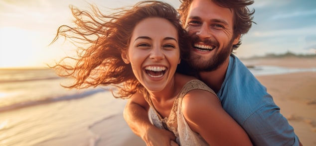 Smiling at the beach